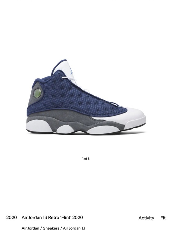 Jordan Kids' Retro 13 Sneakers in Navy Gray & White